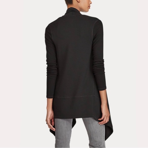 Lauren Ralph Lauren | Open-Front Black Cardigan - Picture 3 of 8